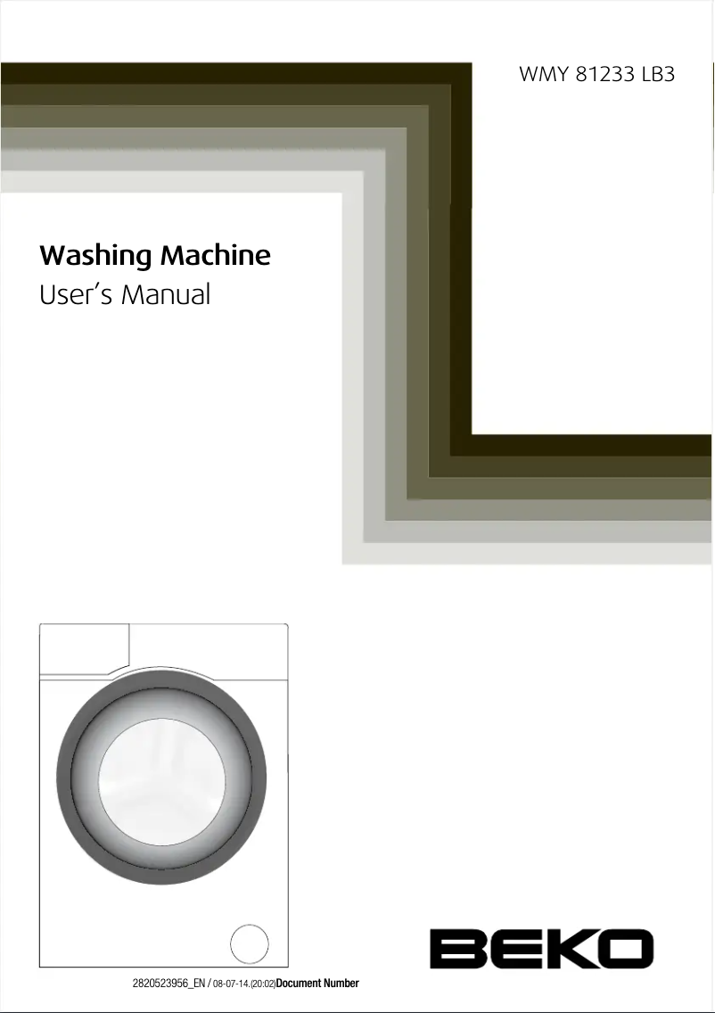 Page n°1 - Manuel utilisateur Beko WMY 81233 LB3