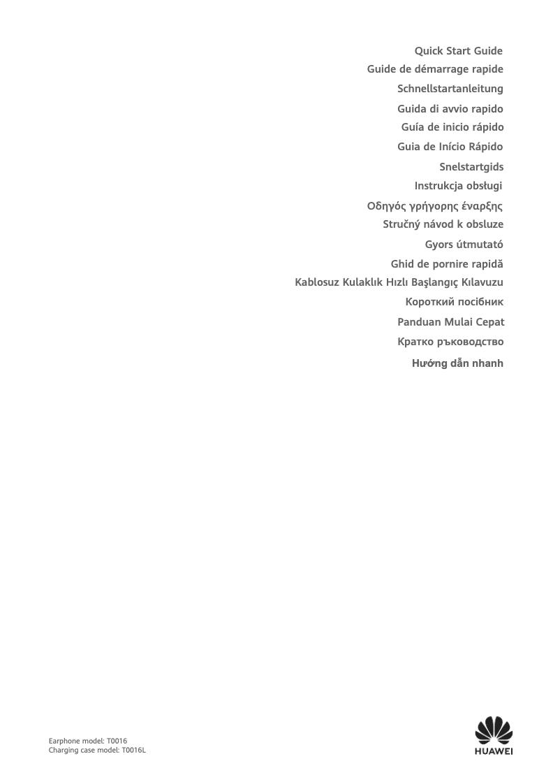 Page 1 de la notice Manuel utilisateur Huawei FreeBuds SE 2