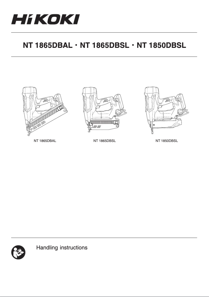 Page n°1 - Manuel utilisateur HiKOKI NT1865DBSL
