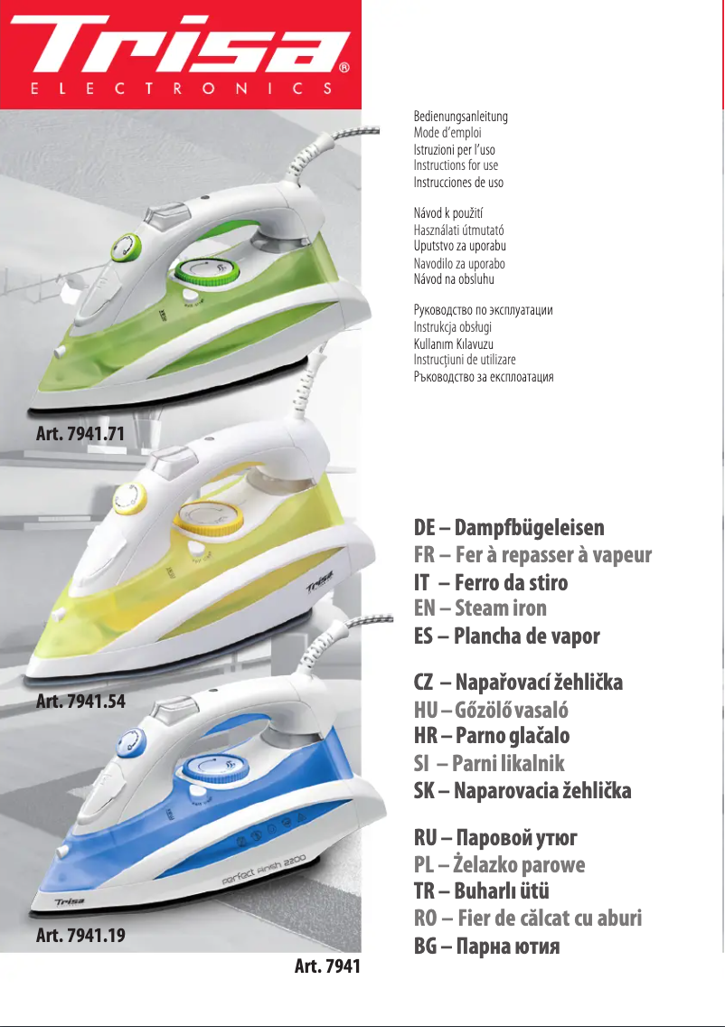 Page 1 de la notice Manuel utilisateur Trisa Perfect Finish 2200