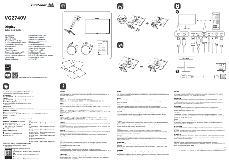 Page 1 de la notice Manuel utilisateur Viewsonic VG2740V