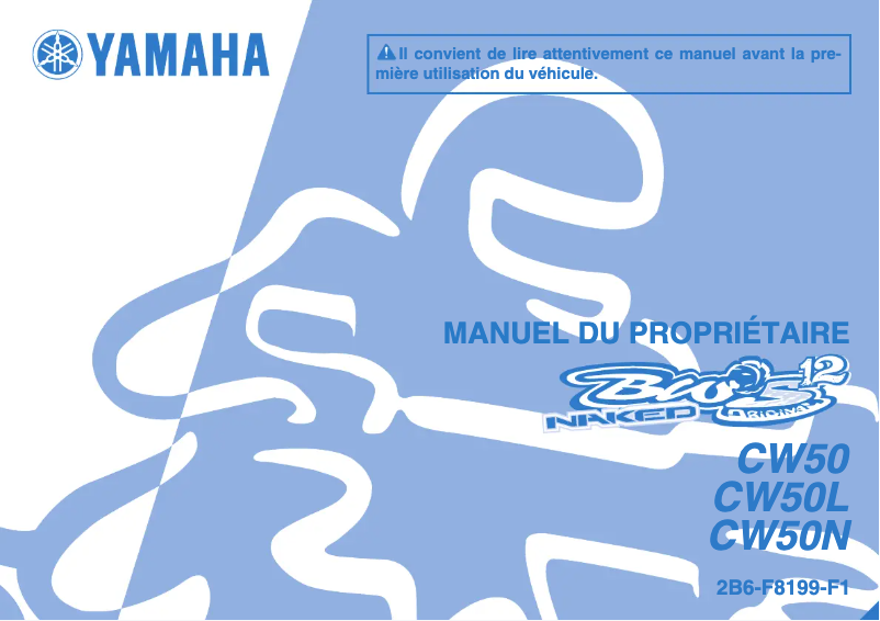 Page 1 de la notice Manuel utilisateur Yamaha BW's 50N (2015)