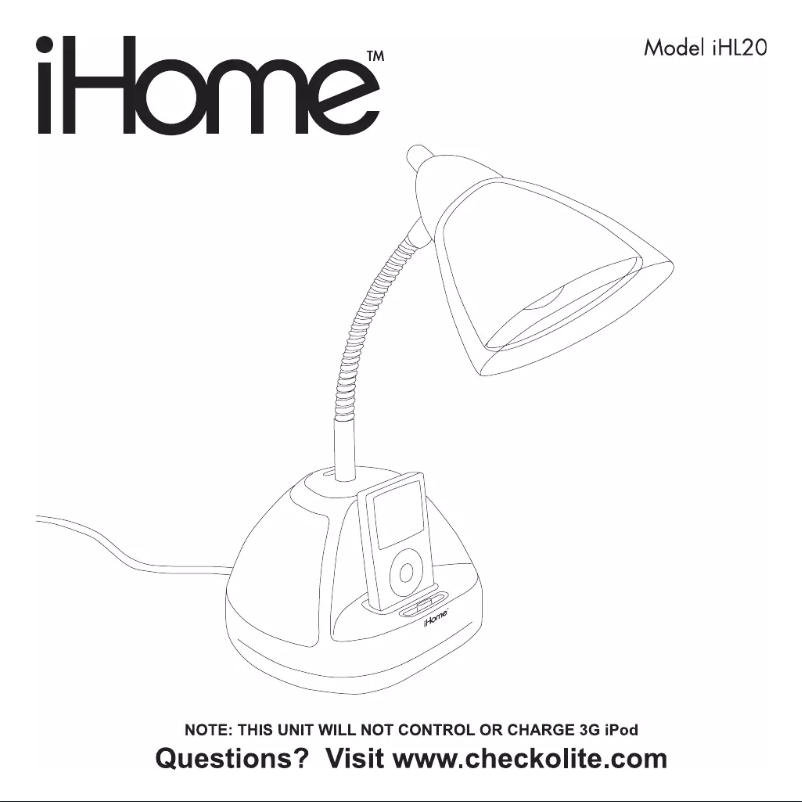 Page 1 de la notice Manuel utilisateur Checkolite iHL20