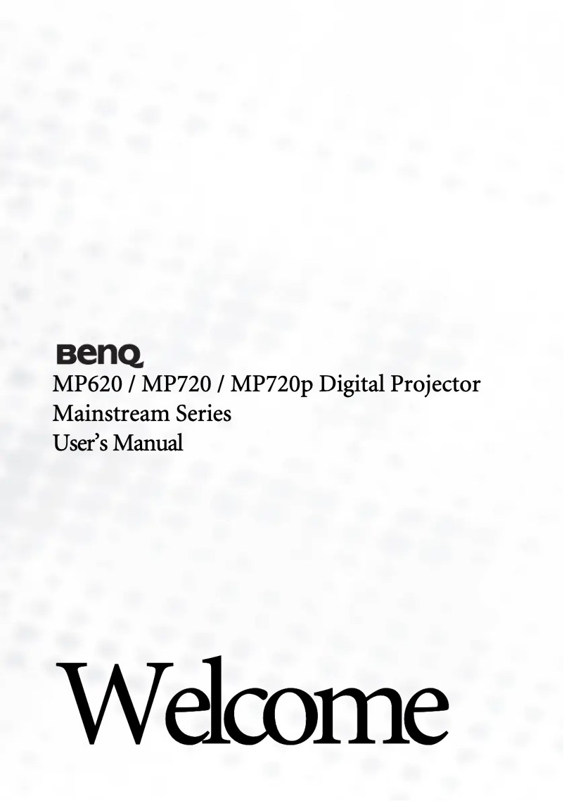 Page 1 de la notice Manuel utilisateur BenQ MP720P