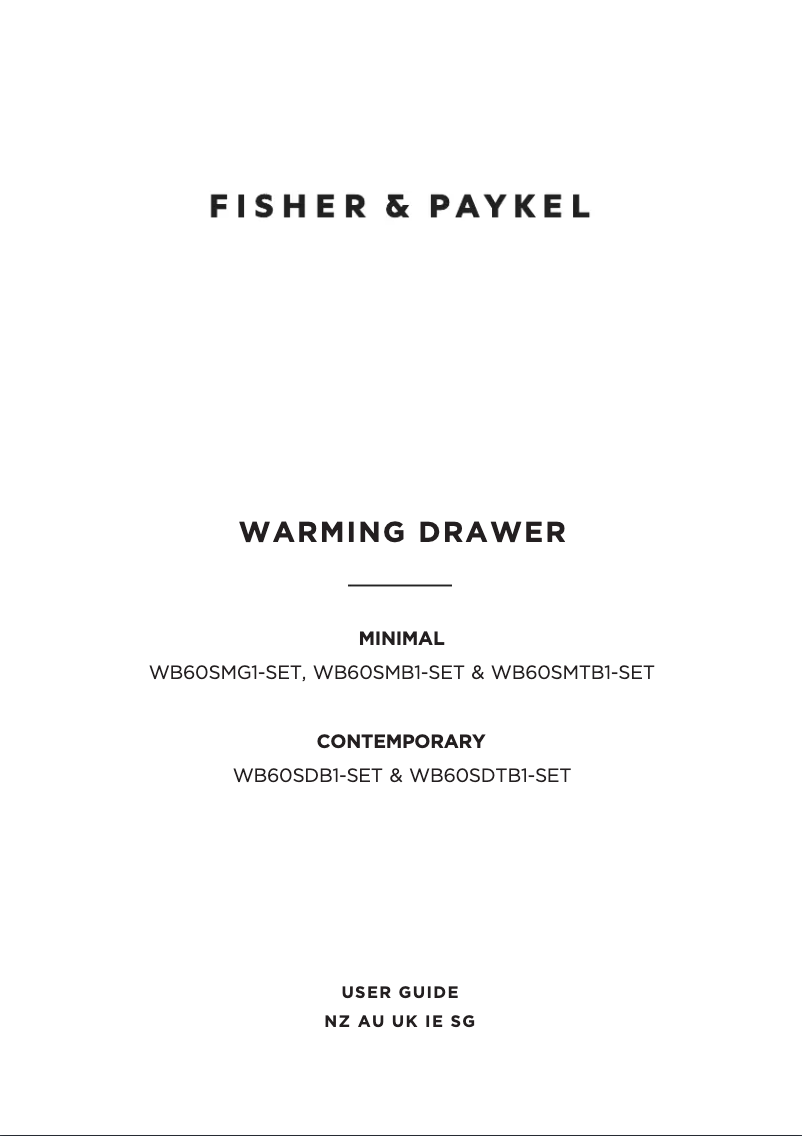 Image de la première page du manuel de l'appareil WB60SDB1-SET