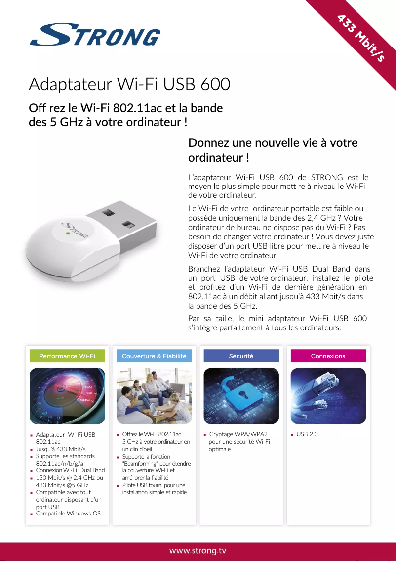 Page n°1 - Manuel utilisateur Strong USB Wi-Fi Adapter 600