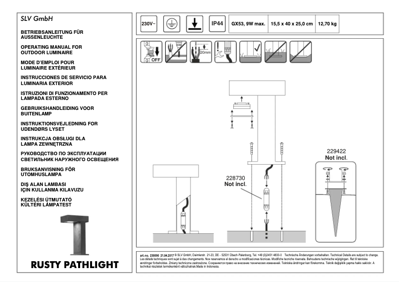 Image de la première page du manuel de l'appareil 230090