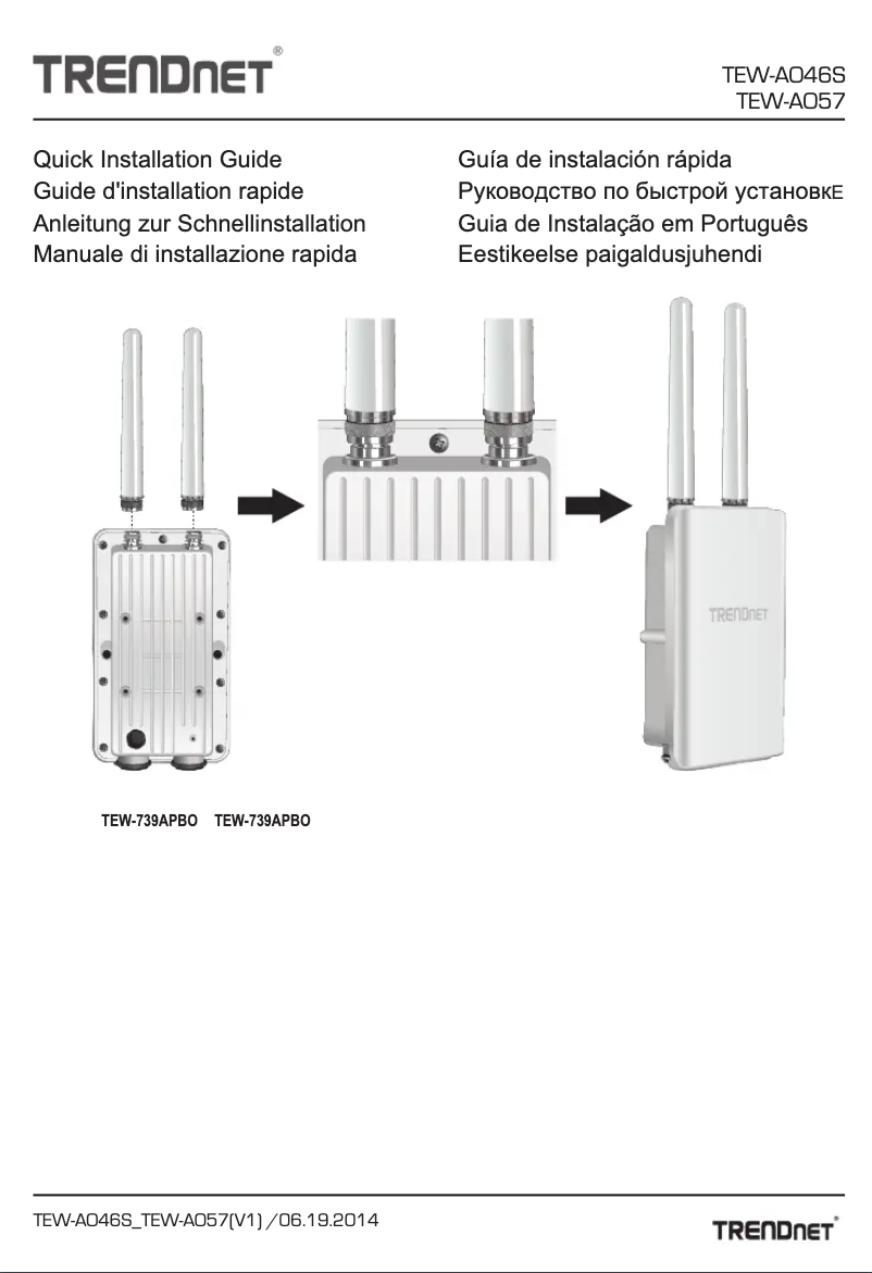 Image de la première page du manuel de l'appareil TEW-AO46S