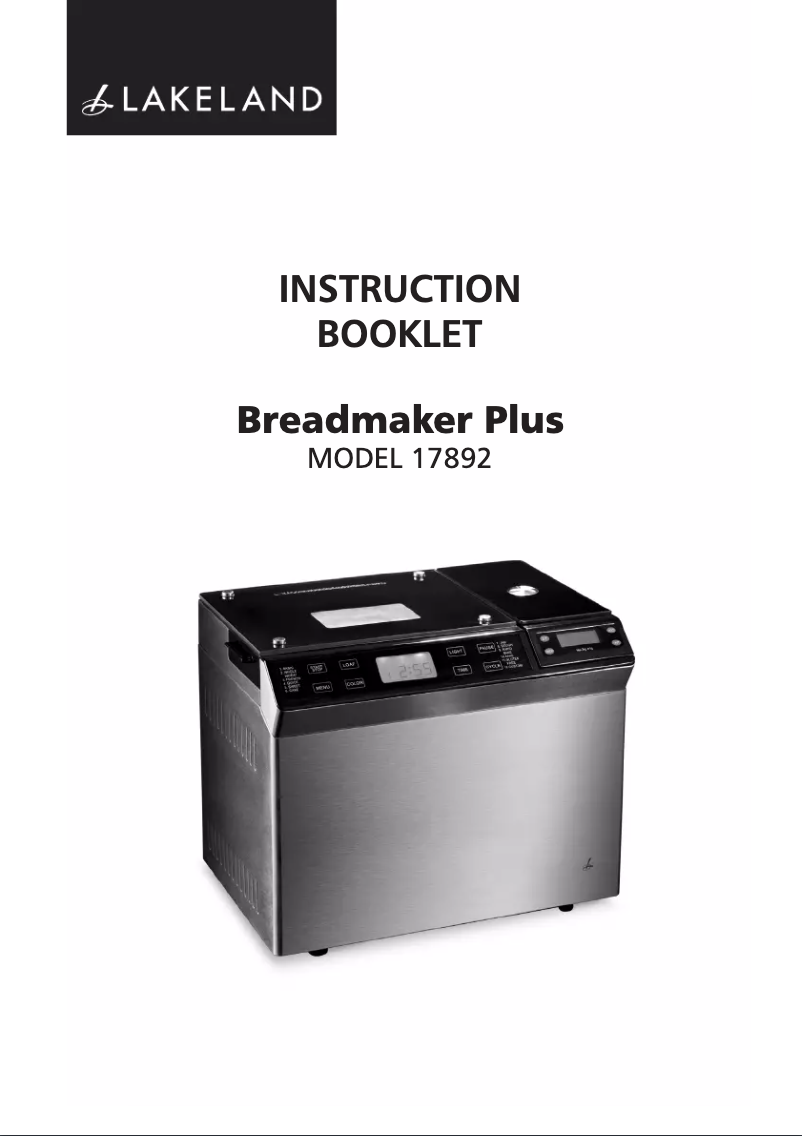 Page 1 de la notice Manuel utilisateur Lakeland 17892 Plus
