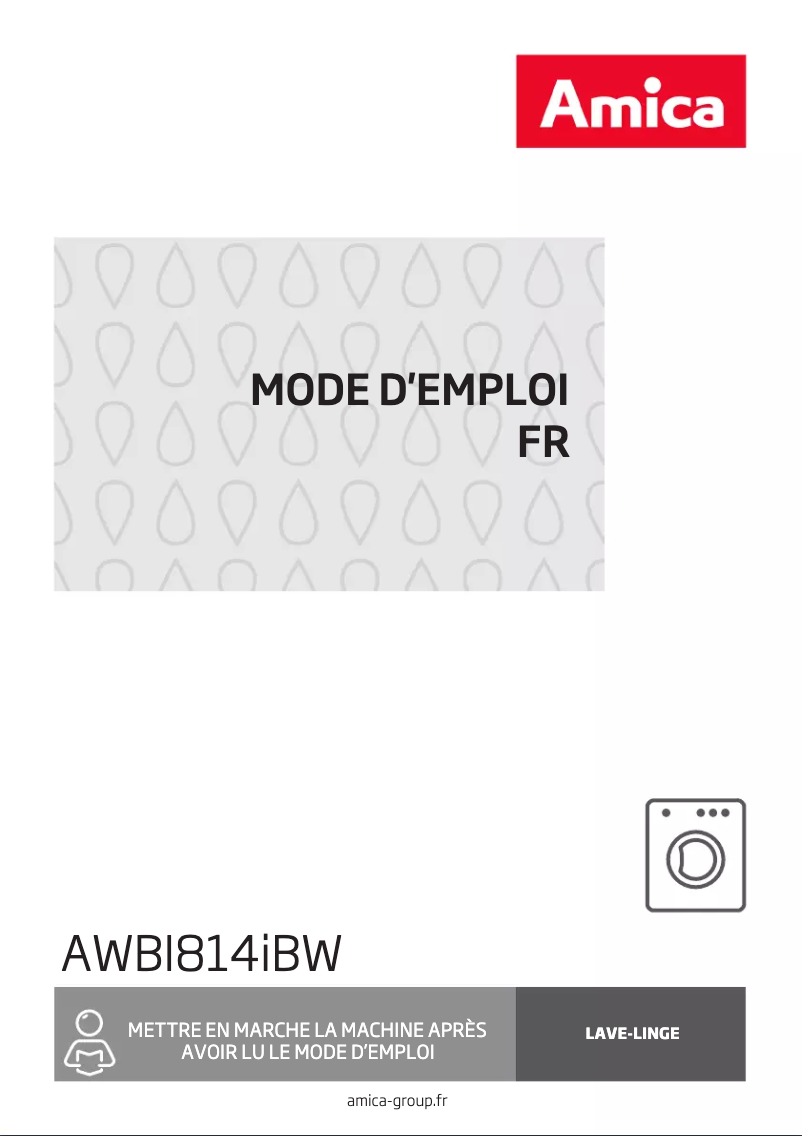 Image de la première page du manuel de l'appareil AWBI814iBW