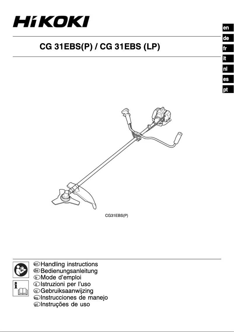 Page n°1 - Manuel utilisateur HiKOKI CG 31EBS(P)