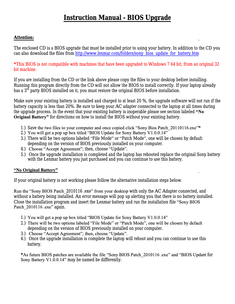 Page 1 de la notice Manuel utilisateur Lenmar LBZ346S