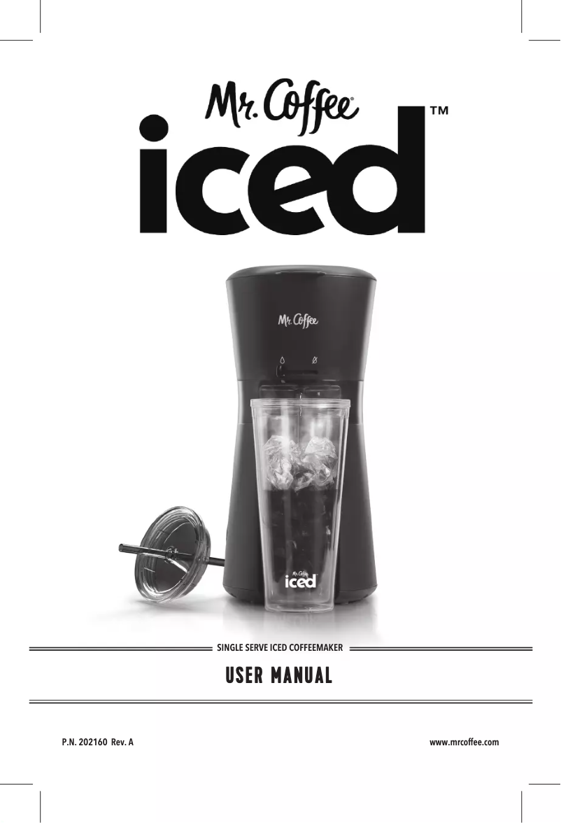 Page 1 de la notice Manuel utilisateur Mr. Coffee Iced
