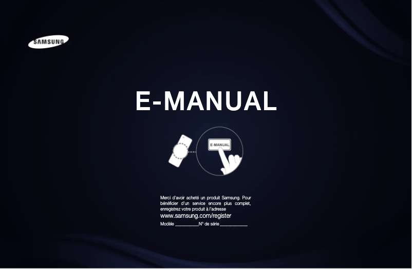 Page 1 de la notice Manuel utilisateur Samsung UA55D6600WR