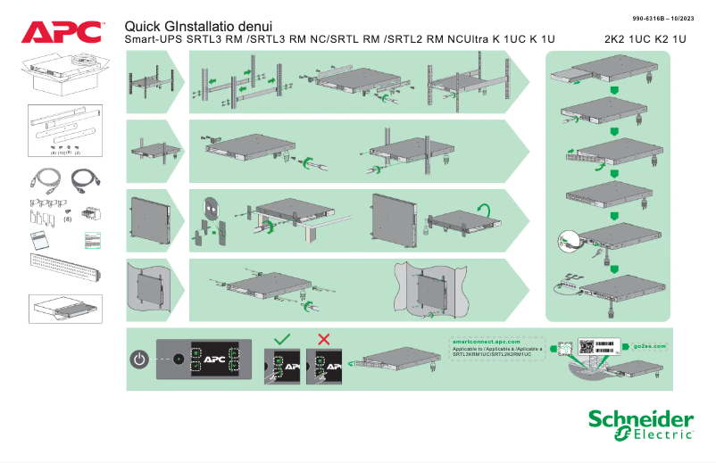 Página 1 del manual Guía de inicio rápido APC Smart-UPS Ultra SRTL2K2RM1UNC