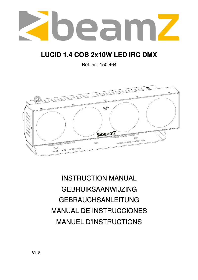 Image de la première page du manuel de l'appareil LUCID 1.4 150.464