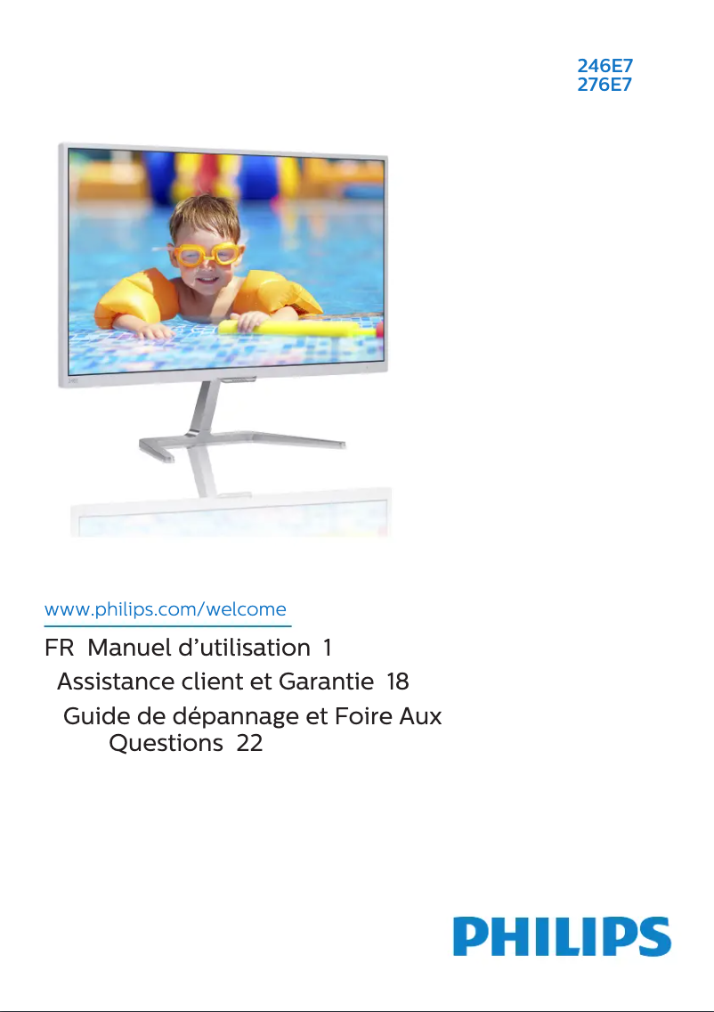 Image de la première page du manuel de l'appareil 246E7QDSB