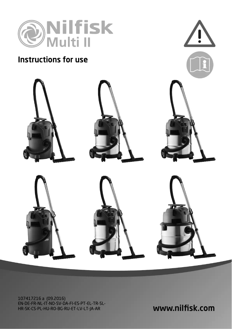 Page n°1 - Manuel utilisateur Nilfisk Multi II 50