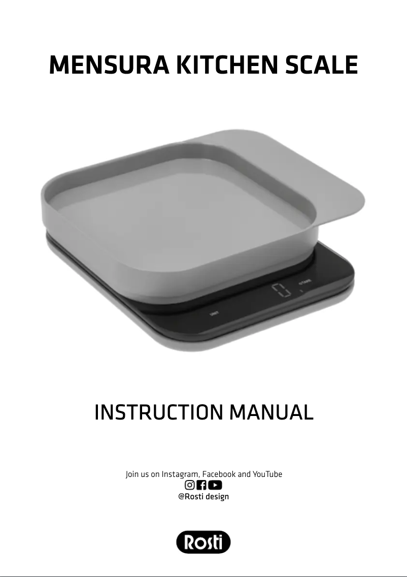 Page n°1 - Manuel utilisateur Rosti Mensura