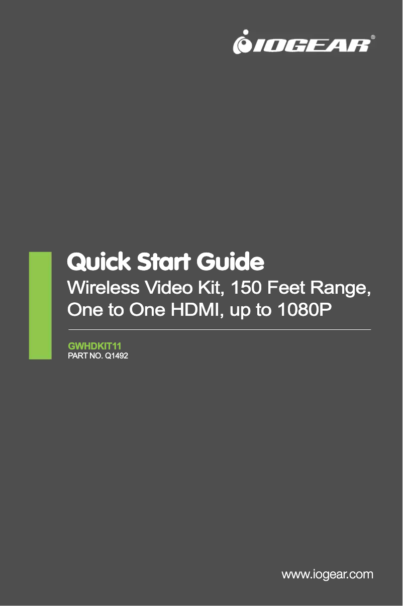 Image de la première page du manuel de l'appareil GWHDKIT11