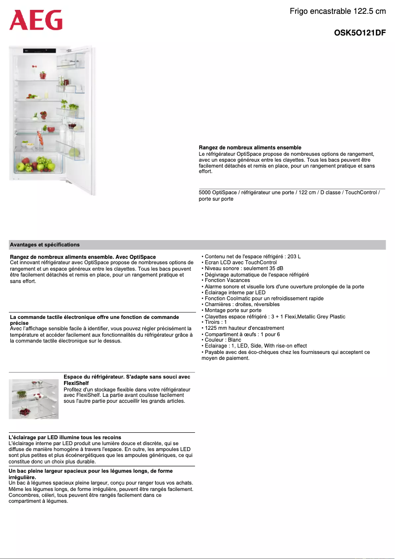 Image de la première page du manuel de l'appareil OSK5O121DF