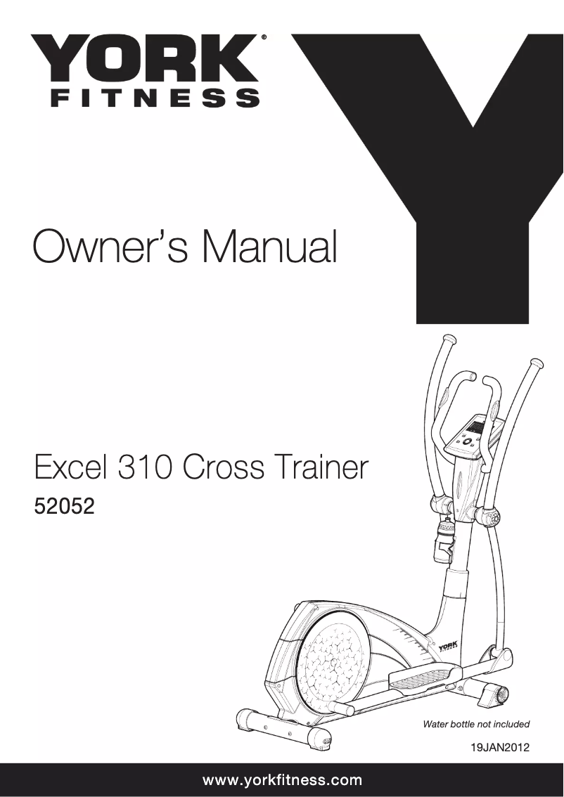 Page n°1 - Manuel utilisateur York Fitness Excel 310
