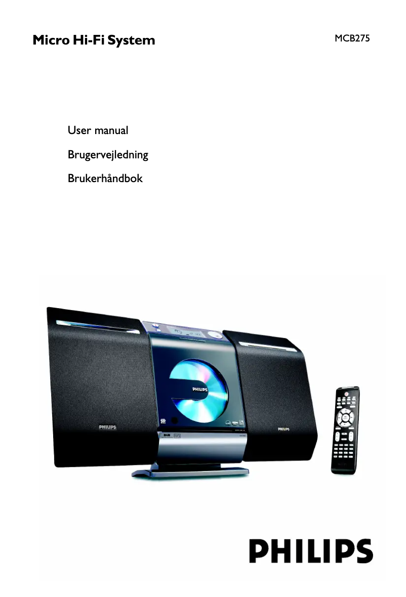 Page 1 of the manual User Manual Philips MCB275