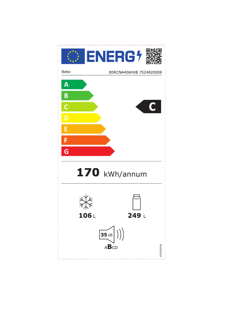 Page 1 de la notice Manuel utilisateur Beko B5RCNA406HXB