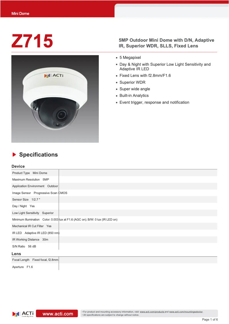 Image de la première page du manuel de l'appareil Z715