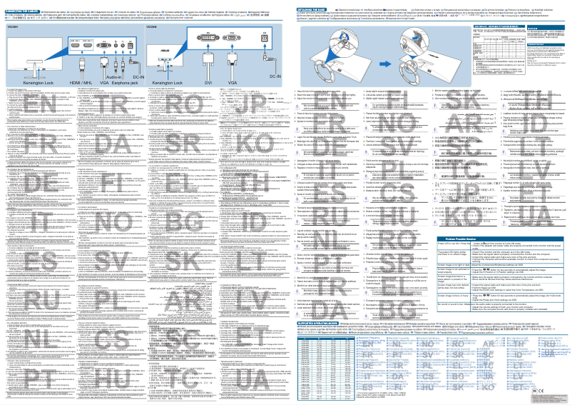 Page n°1 - Guide de démarrage rapide Asus VX239N-W