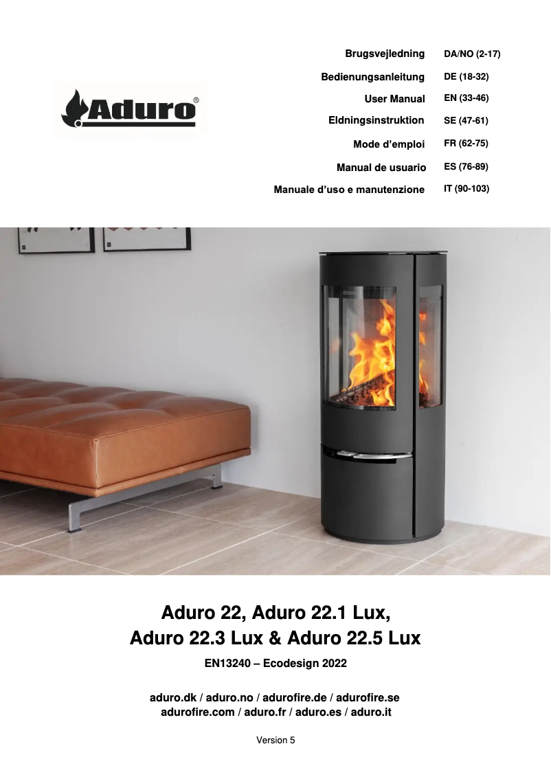 Image de la première page du manuel de l'appareil 22.5 Lux