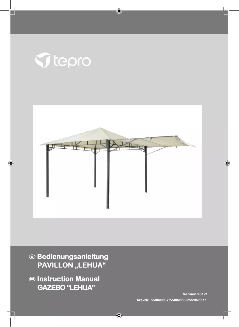 Page n°1 - Manuel utilisateur tepro Lehua