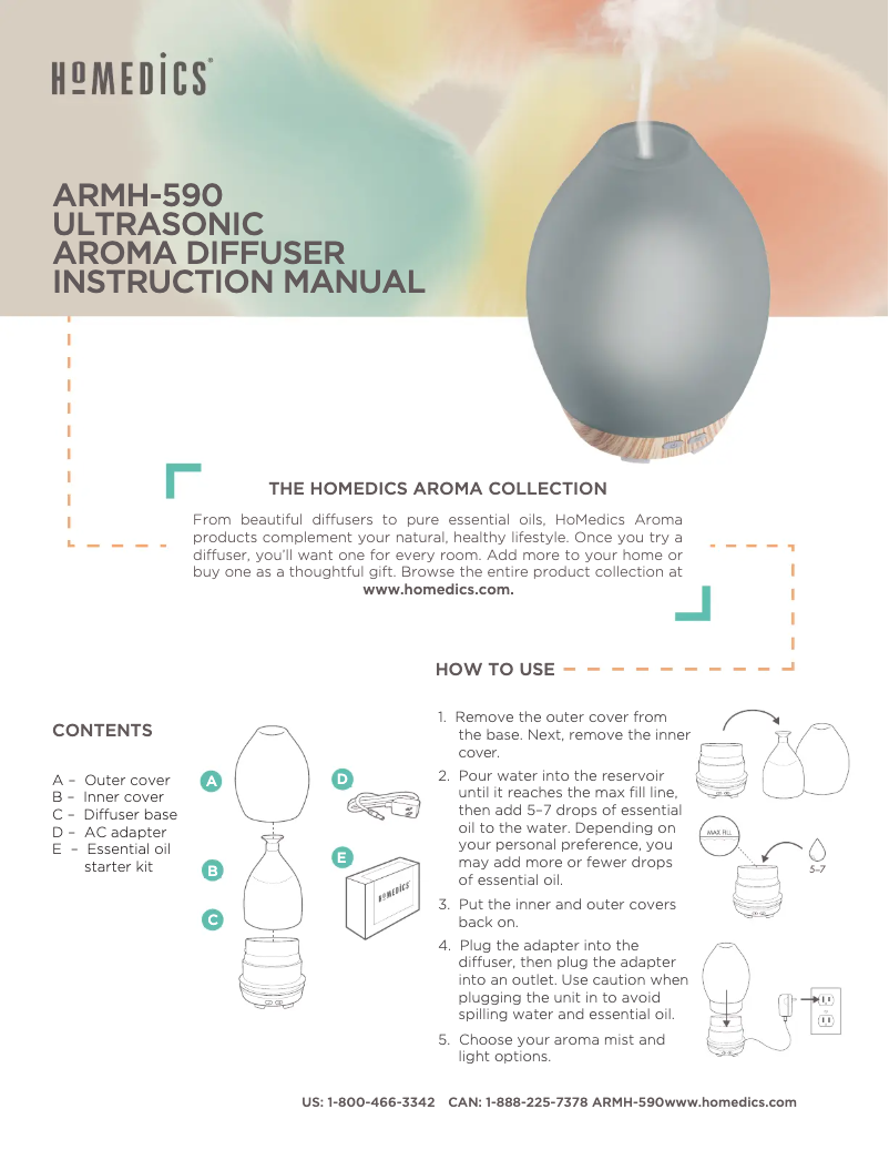 Page n°1 - Manuel utilisateur Homedics ARMH-590