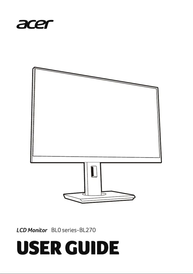 Page n°1 - Manuel utilisateur Acer BL270