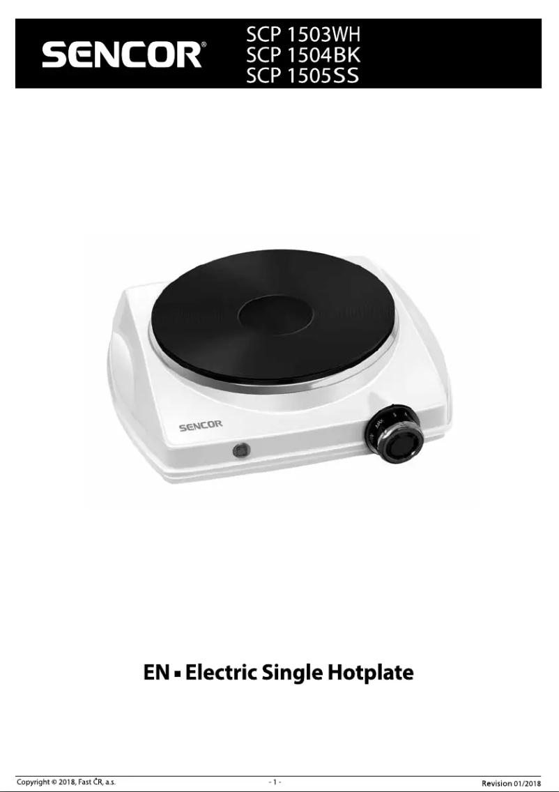 Page n°1 - Manuel utilisateur Sencor SCP 1505SS