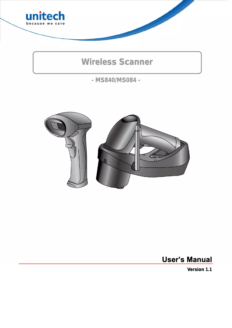 Página 1 del manual Manual de usuario Unitech MS840