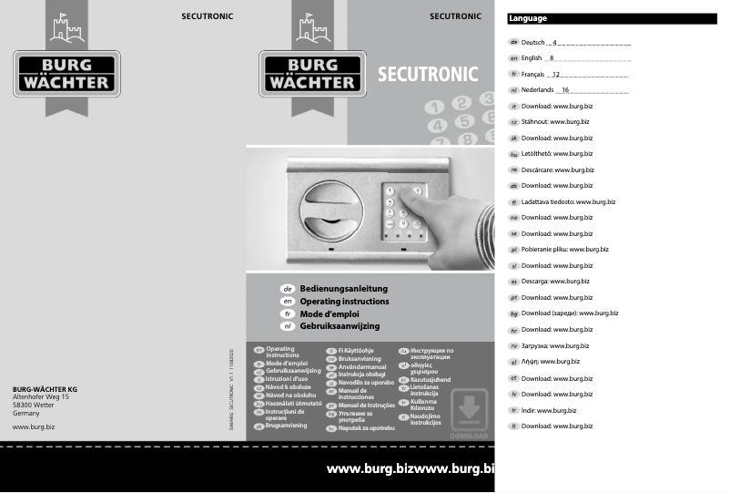 Imagen de la primera página del manual del dispositivo Magno-Safe