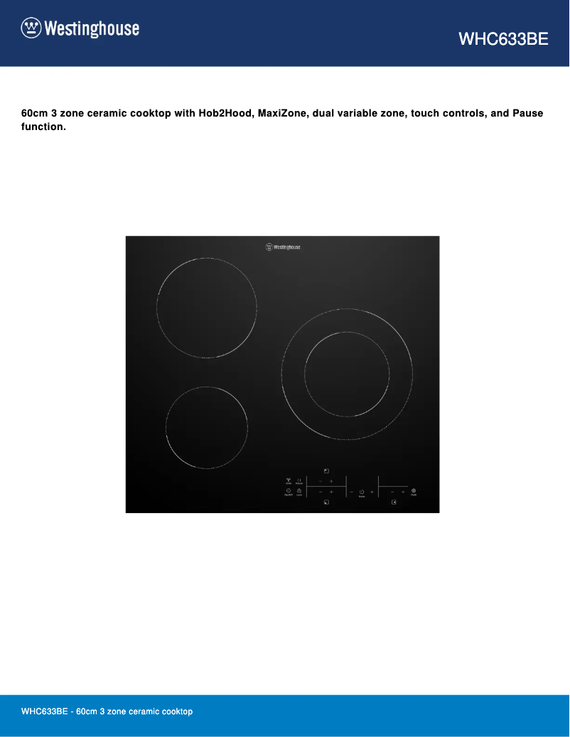 Image de la première page du manuel de l'appareil WHC633BE