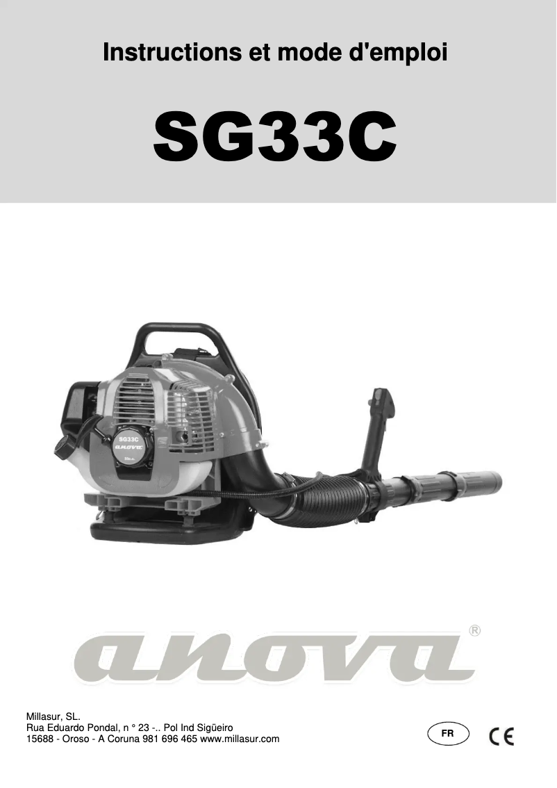 Página 1 del manual Manual de usuario Anova SG33C