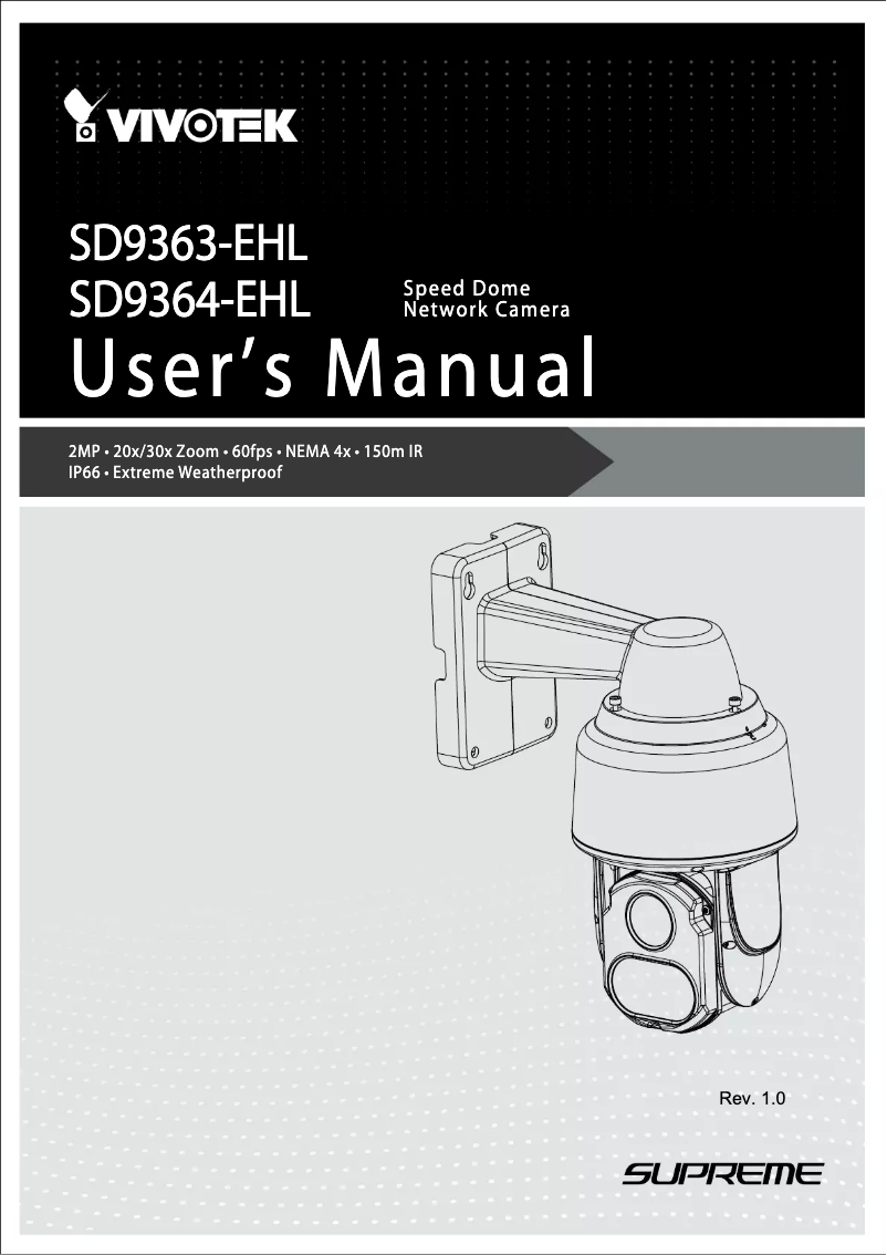 Image de la première page du manuel de l'appareil SD9364-EHL