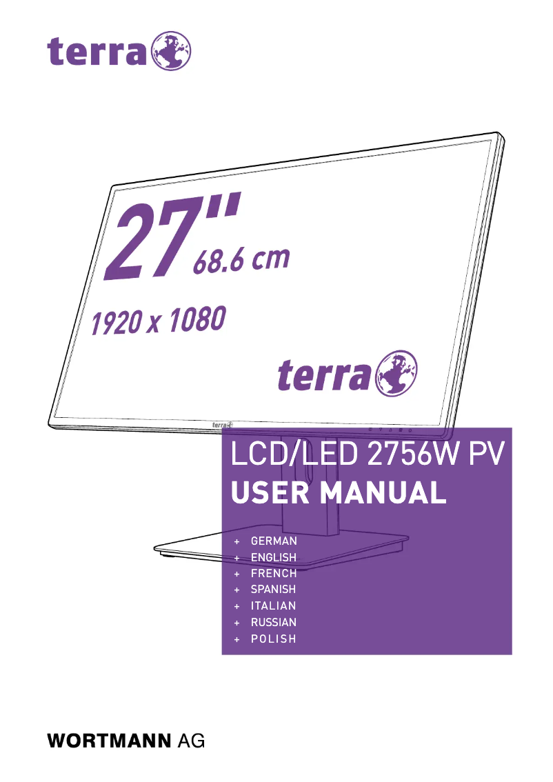 Page n°1 - Manuel utilisateur Wortmann AG Terra LCD 2756W PV V2