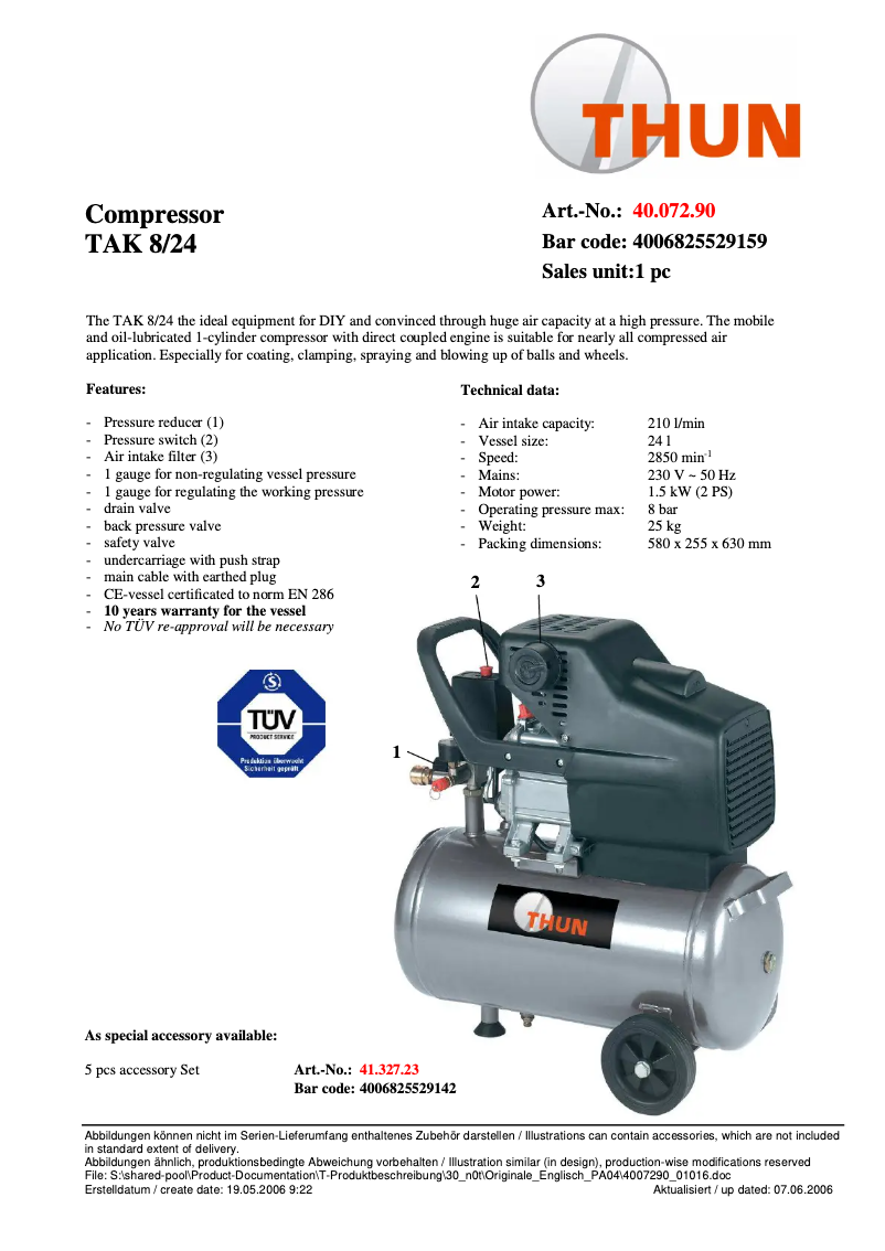 Página 1 del manual Manual de usuario THUN TAK 8/24