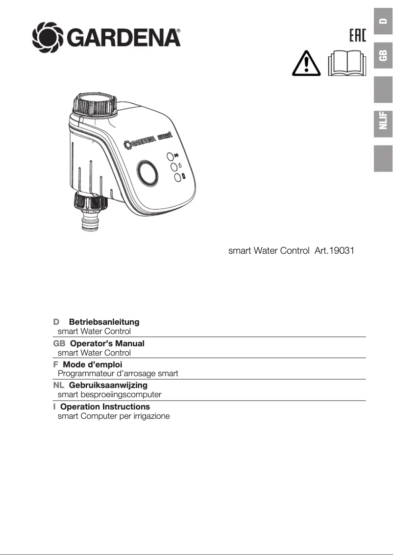Page n°1 - Manuel utilisateur Gardena Smart Water Control