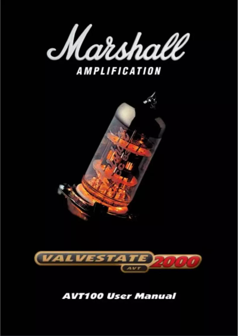 Page 1 de la notice Manuel utilisateur Marshall AVT100