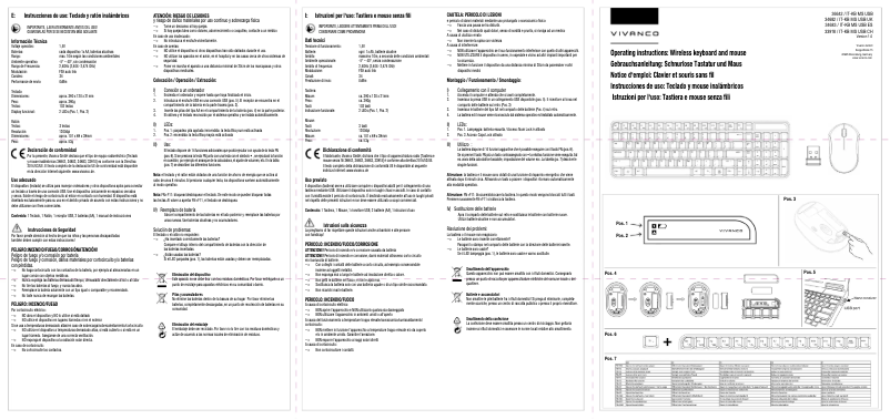 Page 1 de la notice Manuel utilisateur Vivanco IT-KB MS USB