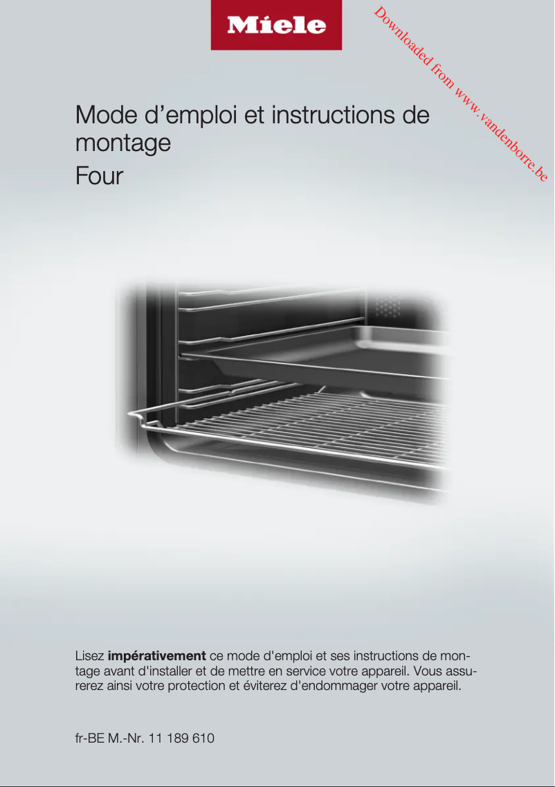 Page n°1 - Manuel utilisateur Miele H 2760 B cs