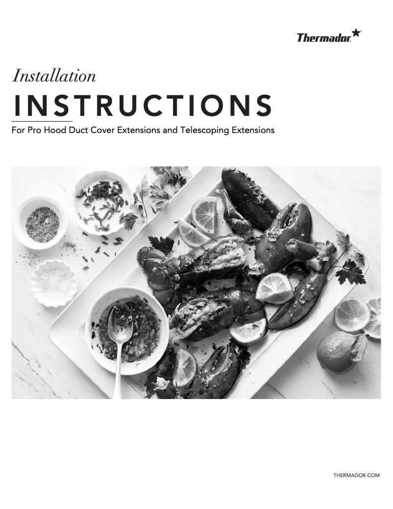 Page 1 de la notice Guide d'installation Thermador CHMHP36XTW