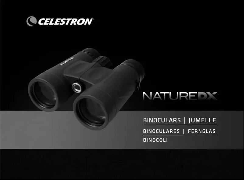 Image de la première page du manuel de l'appareil Nature DX