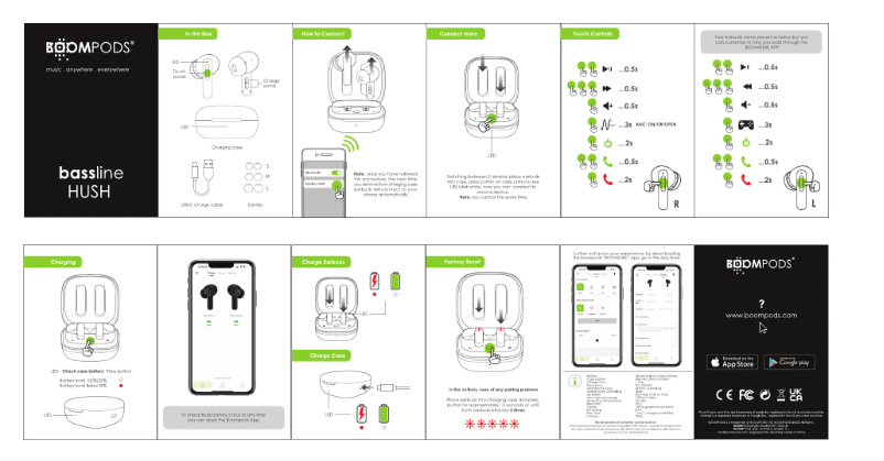 Page n°1 - Manuel utilisateur Boompods Bassline Hush