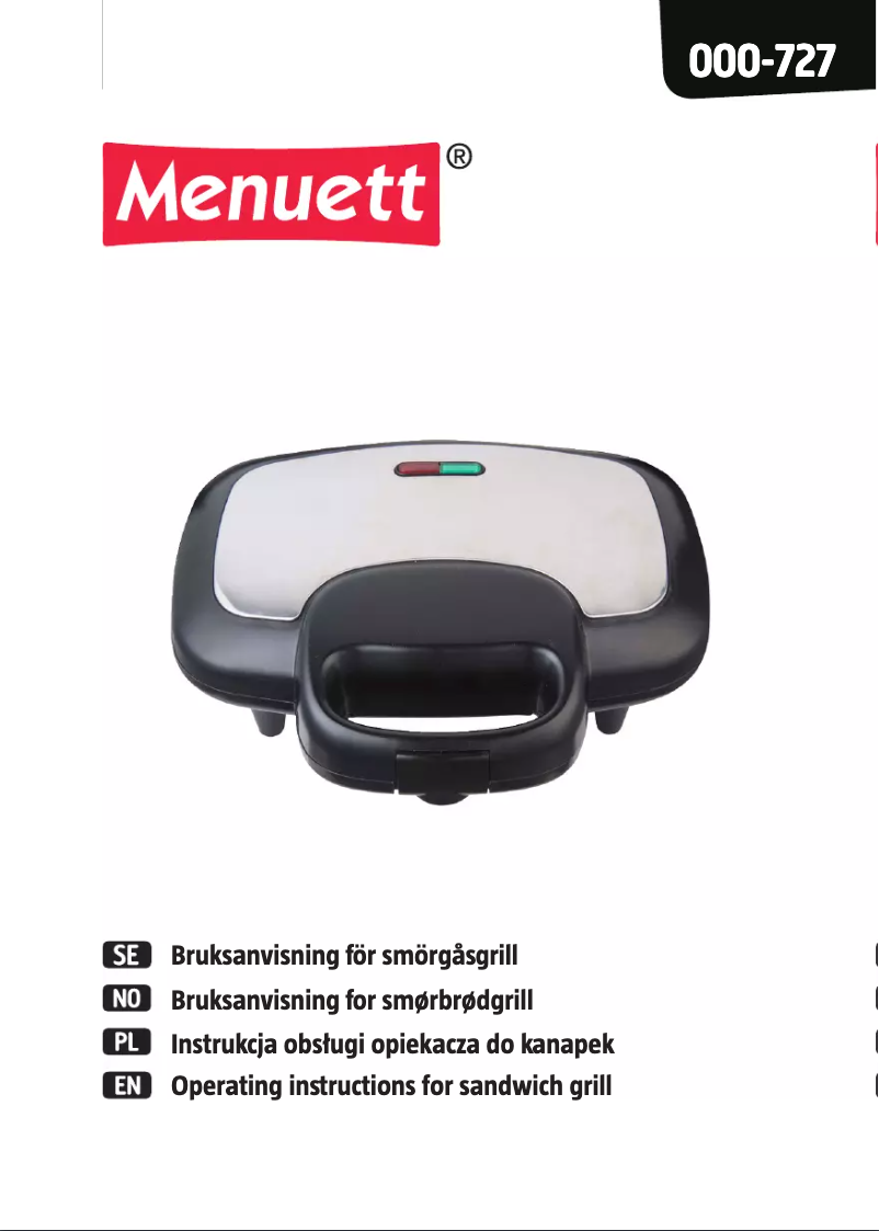 Page n°1 - Manuel utilisateur Menuett 000-727